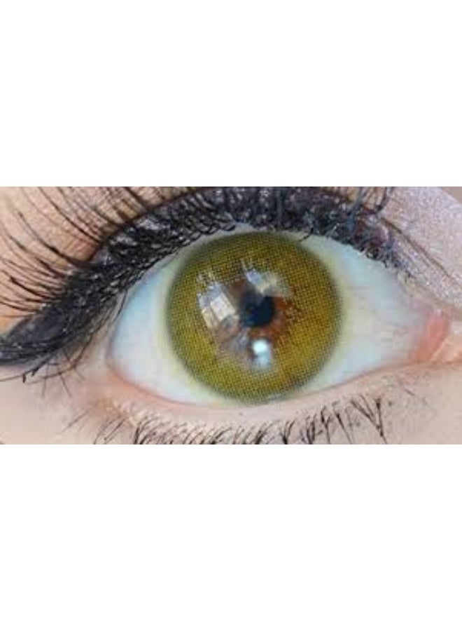 FRESH LADY Green Flare Colored Contact Lenses - Yearly Disposable Cosmetic Lenses for Makeup and Cosplay - Image 3
